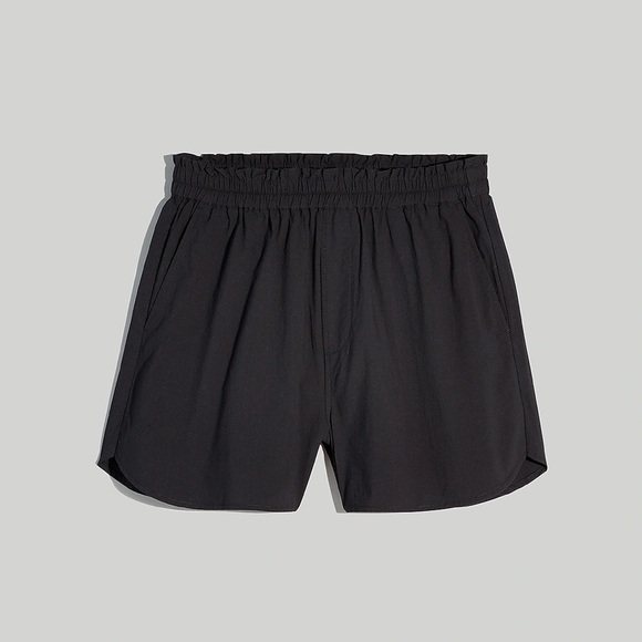 Madewell Bailey Pull-On Shorts on True Black - Picture 5 of 12